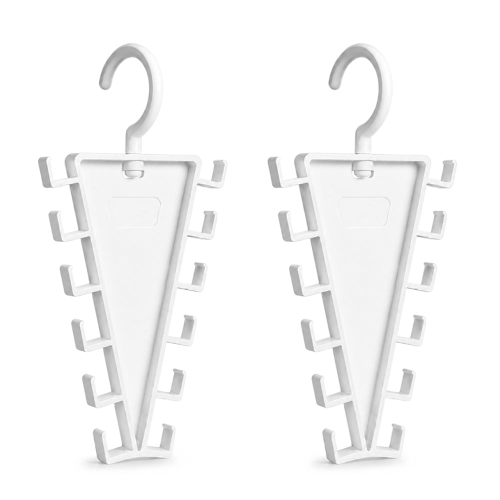 🆙 V-Shaped Closet Organizer – 12 Hooks to Save Space