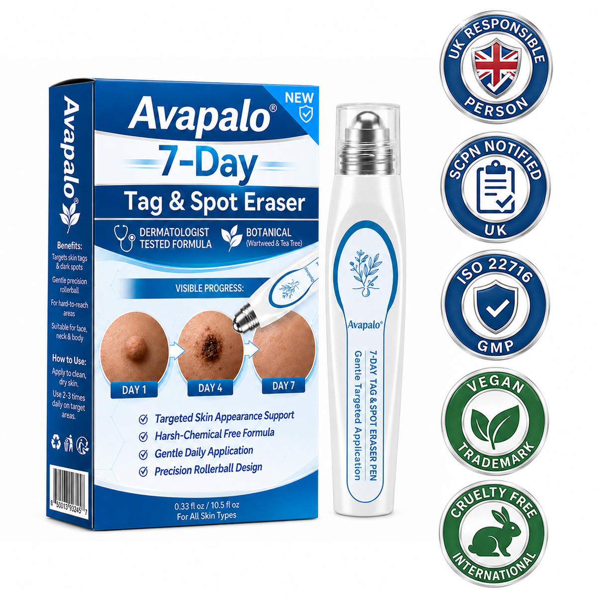 🆙𝟕-𝐃𝒂𝘆 𝐒𝗸𝐢𝐧 𝐓𝒂𝗴 & 𝐒𝐩𝙤𝐭 𝐄𝐫𝒂𝐬𝙚𝐫 Painless & Scar-Free Advanced Imperfection Removal Rollerball Pen