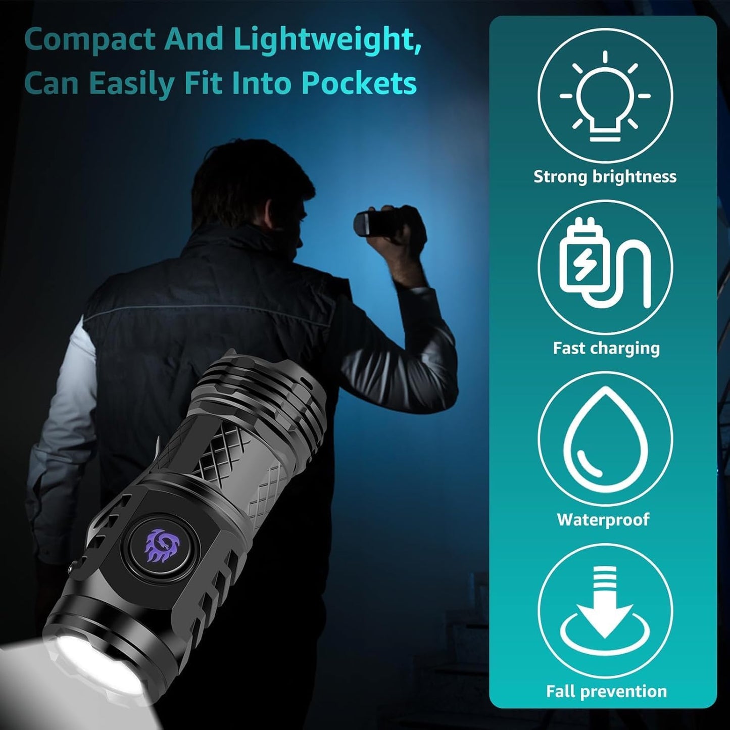 🔦✨Three-Eyed Monster Mini Flashlight — Ultra-Bright Rechargeable LED Torch | Compact, Long-Range & Water-Resistant