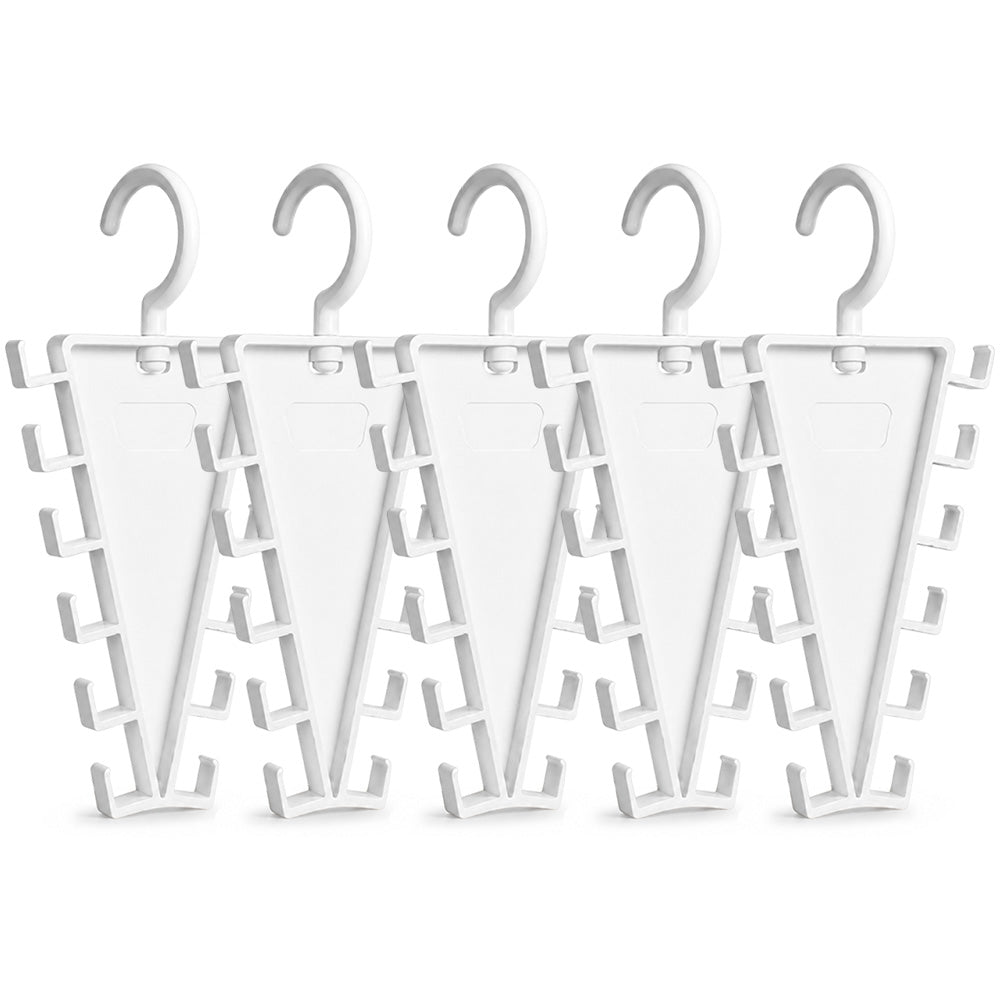 🆙 V-Shaped Closet Organizer – 12 Hooks to Save Space