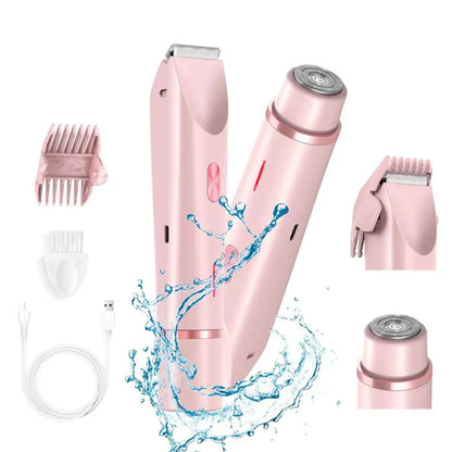 💖✨2-in-1 Painless Bikini Hair Trimmer for Face & Body