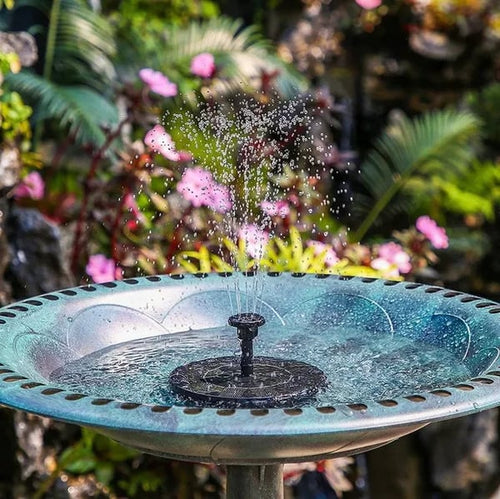 ☀️⛲Solar Water Fountain Pump – 4 Nozzles for Bird Bath & Garden (16cm / 6.3in)