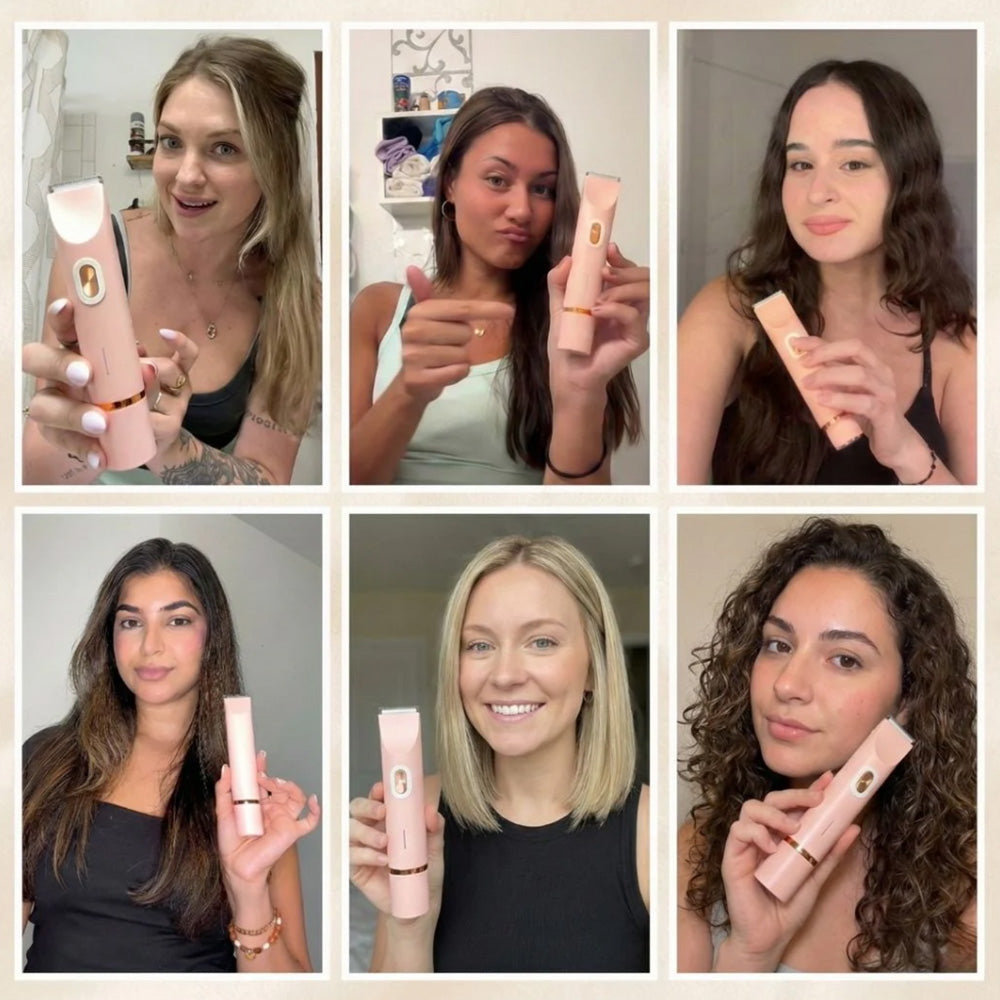 💖✨2-in-1 Painless Bikini Hair Trimmer for Face & Body