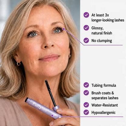 Puffyloo® Tubing Mascara for Mature Lashes – Longer, Fuller & Clump-Free Definition