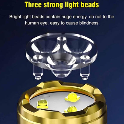 🆙Three-Eyed Monster Mini Flashlight — Ultra-Bright Rechargeable LED Torch | Compact, Long-Range & Water-Resistant | Perfect for Camping, Hiking & Emergency Use 🌌
