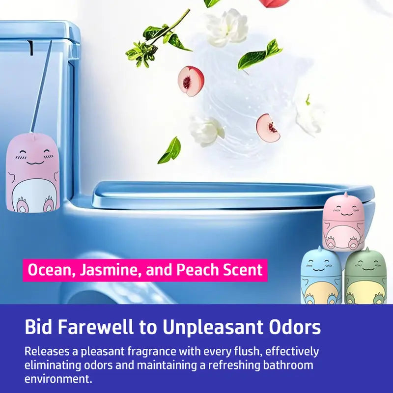 🦕Cute Dinosaur Automatic Toilet Cleaner | Long-Lasting Cistern Gel & Limescale Remover | Up to 9 Months Freshness