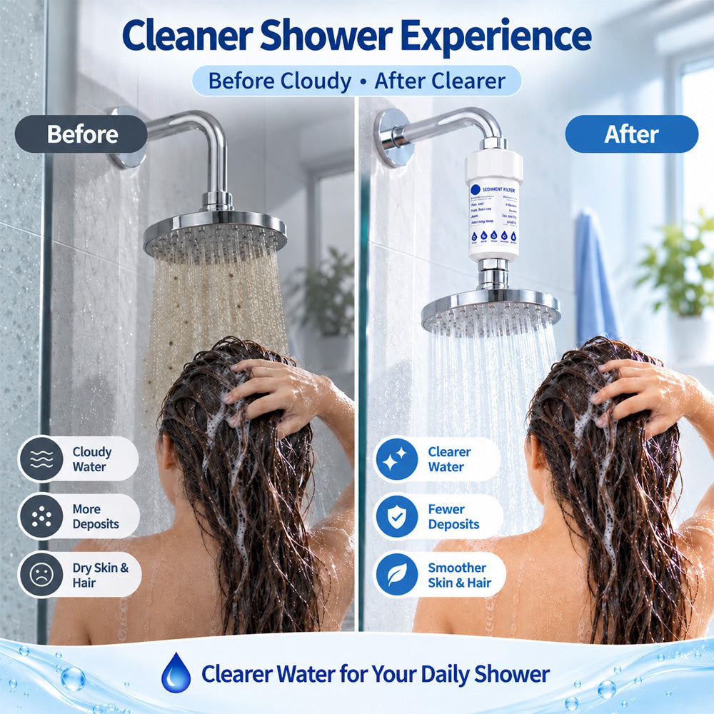 🆙🚿 Universal Water Filter – For Shower, Faucet, Kitchen & Washing Machine