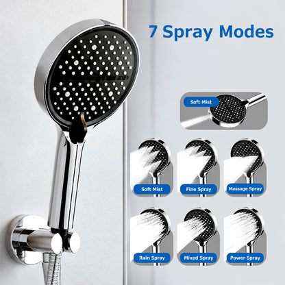 🚿 2-in-1 High Pressure Shower Head – 7 Modes for Shower & Cleaning