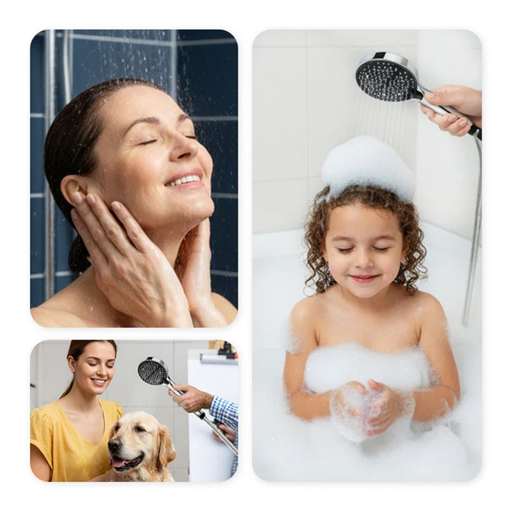 🚿 2-in-1 High Pressure Shower Head – 7 Modes for Shower & Cleaning