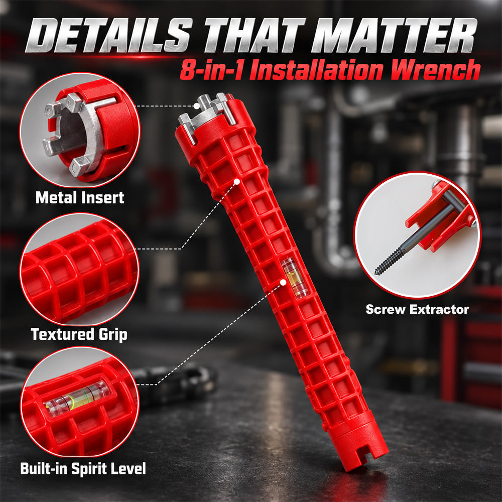 🆙 8-in-1 Universal Tap Wrench – Multi-Function Tool for Kitchen & Bathroom