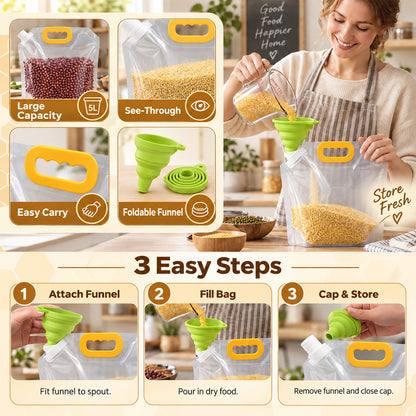 🆙 Large Food Storage Bag – Food-Grade, Airtight & Thickened Design
