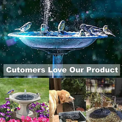 ☀️⛲Solar Water Fountain Pump – 4 Nozzles for Bird Bath & Garden (16cm / 6.3in)
