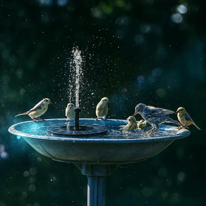 ☀️⛲Solar Water Fountain Pump – 4 Nozzles for Bird Bath & Garden (16cm / 6.3in)