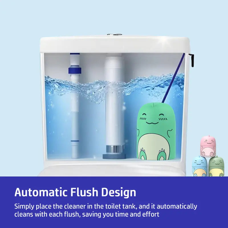 🦕Cute Dinosaur Automatic Toilet Cleaner | Long-Lasting Cistern Gel & Limescale Remover | Up to 9 Months Freshness