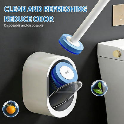 🆙Magic Clean Toilet Wand Kit with Pre-Soaked Disposable Pads – No Pre-Rinse, No Mess, Odor-Free & Hygienic Storage Caddy