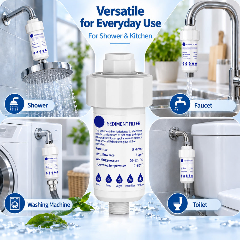 🆙🚿 Universal Water Filter – For Shower, Faucet, Kitchen & Washing Machine