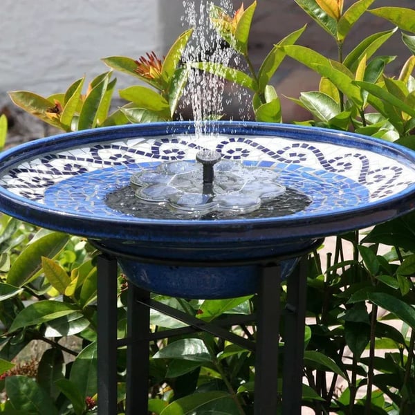 ☀️⛲Solar Water Fountain Pump – 4 Nozzles for Bird Bath & Garden (16cm / 6.3in)