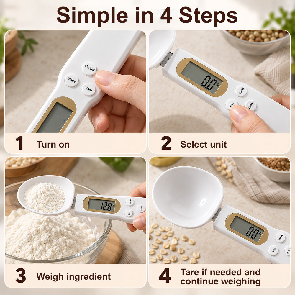 🆙🥄 Smart Spoon Scale – Measure Precisely, Dose Easily