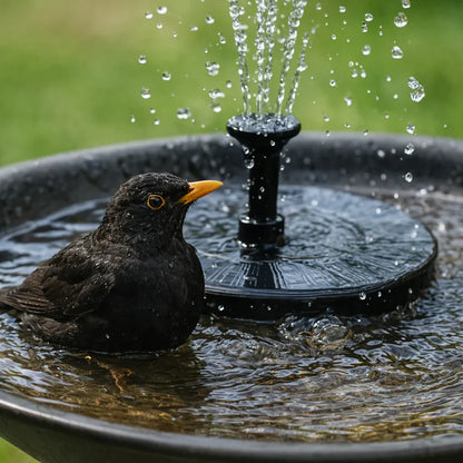 ☀️⛲Solar Water Fountain Pump – 4 Nozzles for Bird Bath & Garden (16cm / 6.3in)