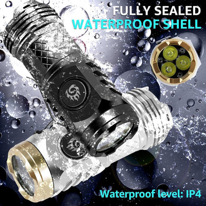 🆙Three-Eyed Monster Mini Flashlight — Ultra-Bright Rechargeable LED Torch | Compact, Long-Range & Water-Resistant | Perfect for Camping, Hiking & Emergency Use 🌌