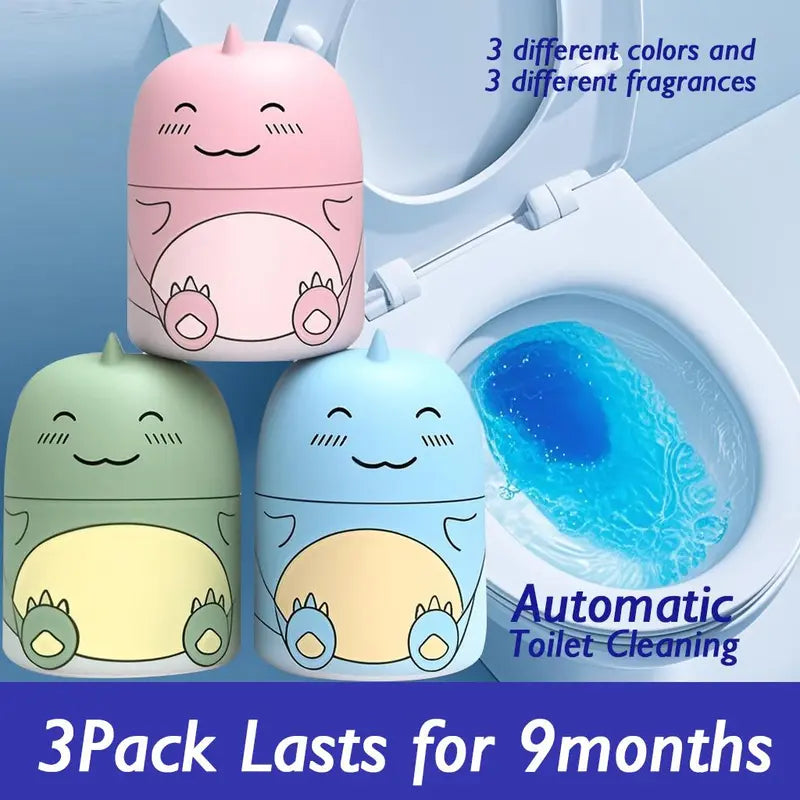 🦕Cute Dinosaur Automatic Toilet Cleaner | Long-Lasting Cistern Gel & Limescale Remover | Up to 9 Months Freshness