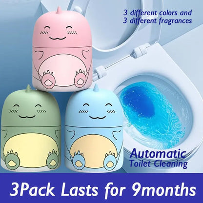 🦕Cute Dinosaur Automatic Toilet Cleaner | Long-Lasting Cistern Gel & Limescale Remover | Up to 9 Months Freshness