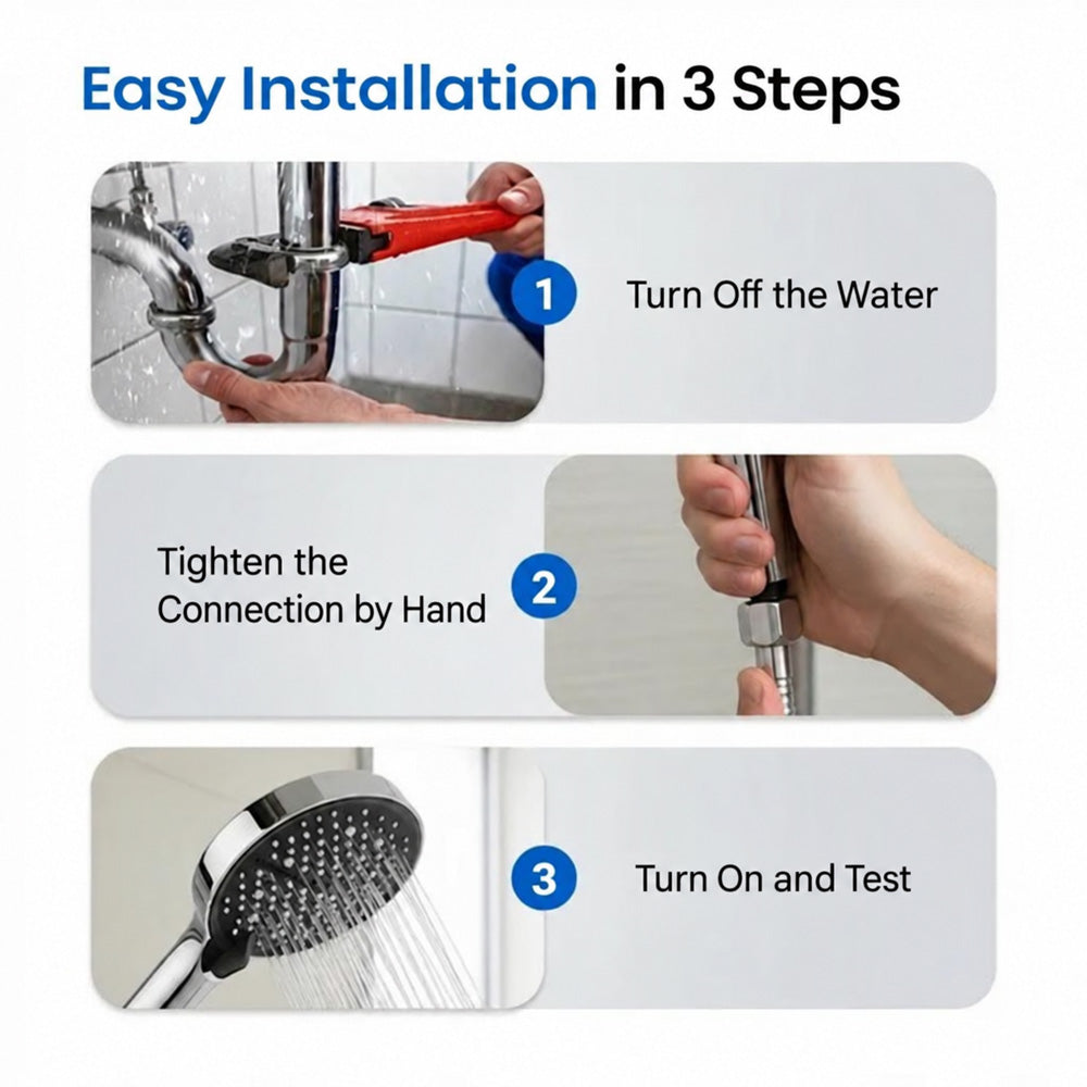 🚿 2-in-1 High Pressure Shower Head – 7 Modes for Shower & Cleaning
