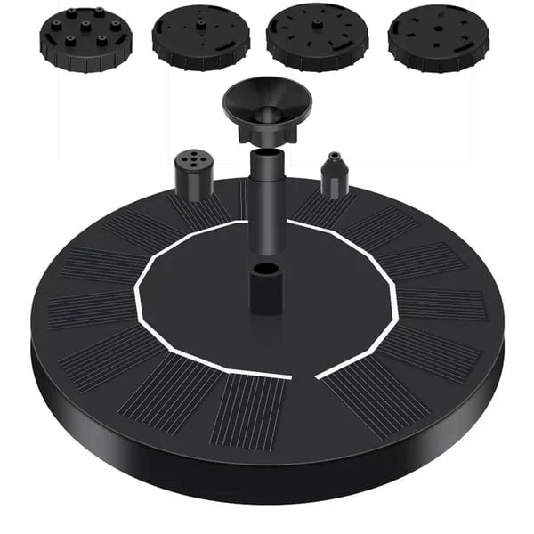 ☀️⛲Solar Water Fountain Pump – 4 Nozzles for Bird Bath & Garden (16cm / 6.3in)