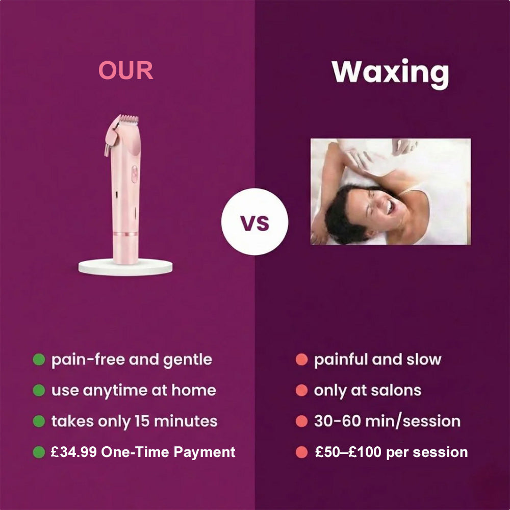 💖✨2-in-1 Painless Bikini Hair Trimmer for Face & Body